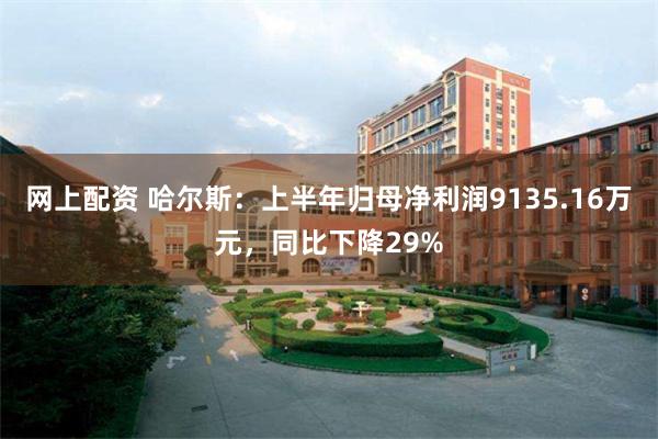 网上配资 哈尔斯：上半年归母净利润9135.16万元，同比下降29%